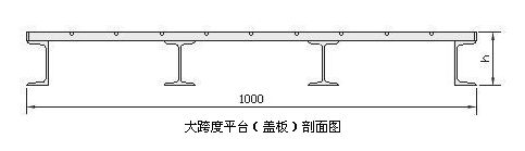 大跨度平台钢格板剖面